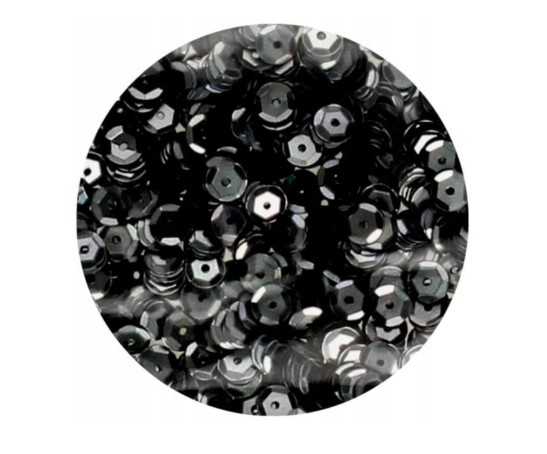 Cekiny błyszczące 6mm 10g B170 czarne Brewis